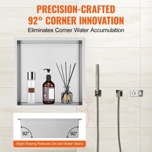 Vevor Wall Mounted Bathroom Shelf Silver