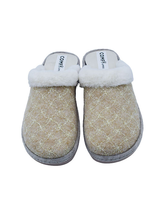 Comfy Anatomic Anatomical Women's Slippers Beige