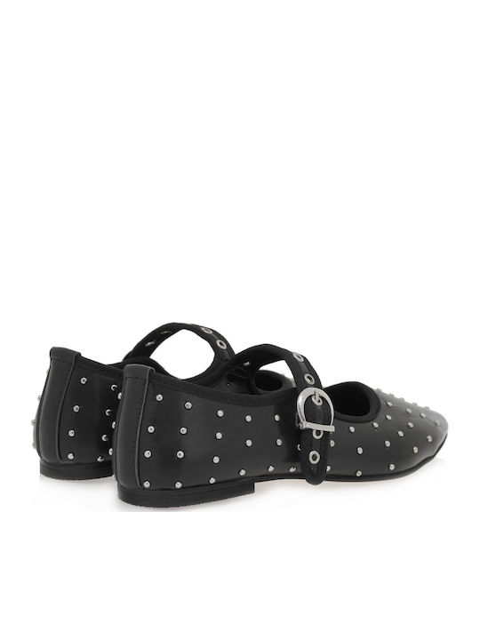 Mary Jane U128b5241001 Pantofi balerini pentru femei in Negru Culori