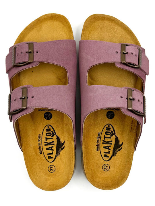 Leather Women's Flat Sandals Anatomic Malva
