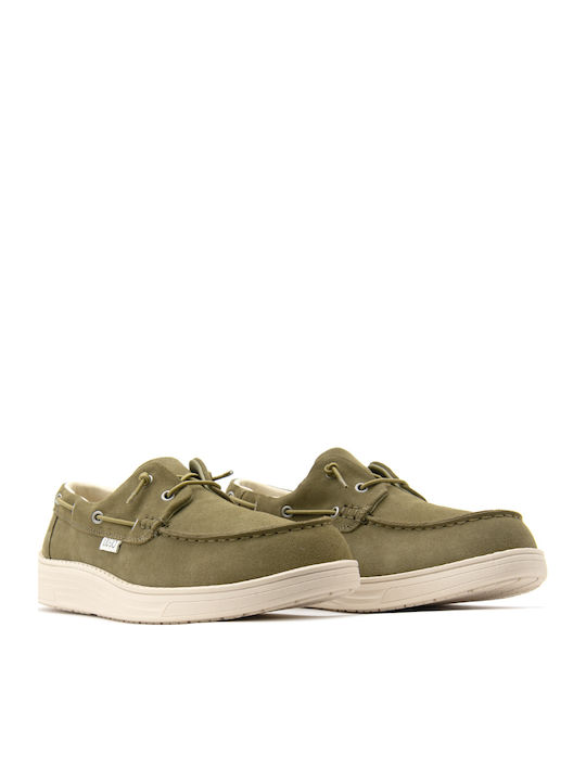 Men's Suede Boat Shoes Green