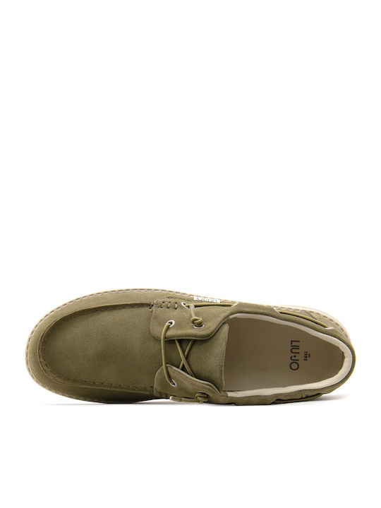 Men's Suede Boat Shoes Green