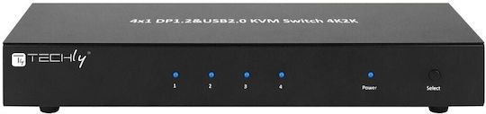 Techly IDATA DP-KVM4 KVM & Data Switch