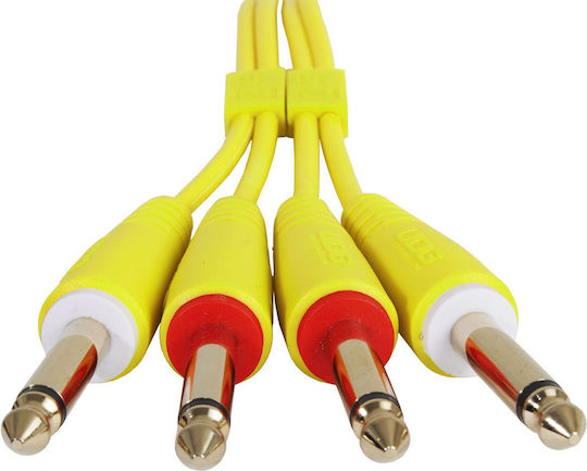 UDG Cable 2 x 6.3mm male - 2x 6.3mm male 1.5m Yellow (U97002YL)