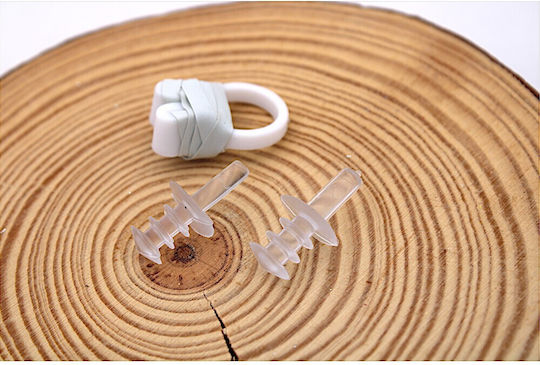 Earplugs for Swimming White 2pcs 4EPX05-W