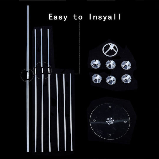Plastik Ballonhalter Zola Transparent 70 cm