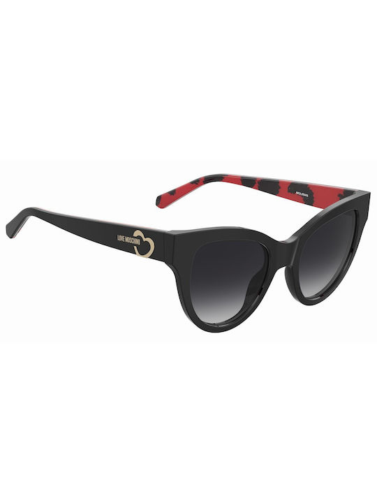 Moschino Women's Sunglasses with Black Plastic Frame and Black Lens MOL053/SU YYF/09