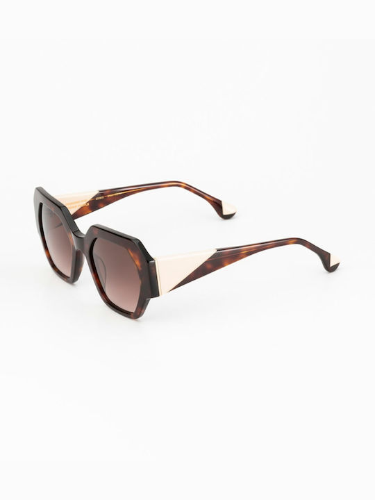 Woodys Barcelona Women's Sunglasses with Brown Tartaruga Plastic Frame WILLOW C2