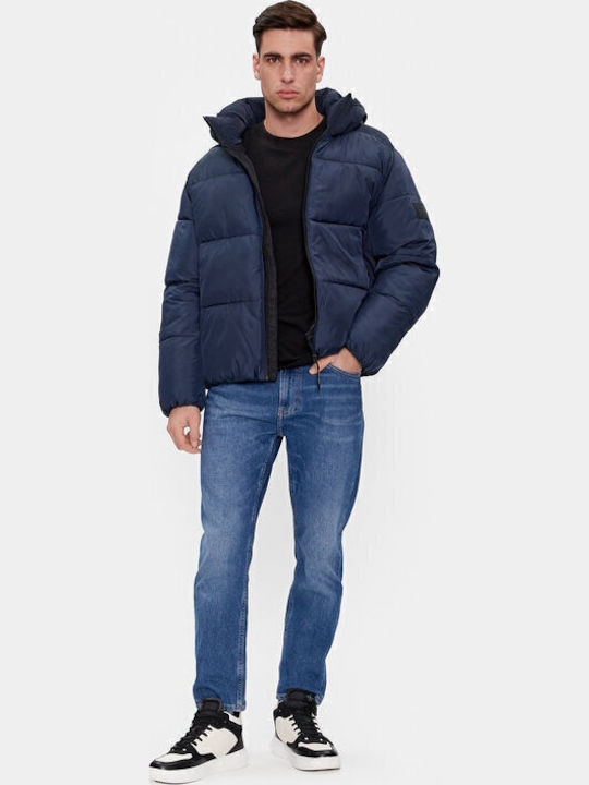 Winter Jacke Puffer Marineblau