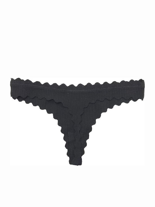 Women's String Seamless Black