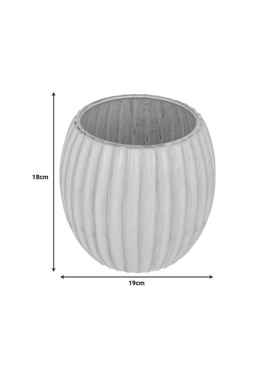 Pakketo Decorative Vase Ferdan White 19x19x18cm