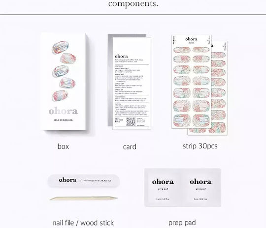 Ohora Gel Nail Stickers Newtro No.1 Shade Nd-097 Quantity 1