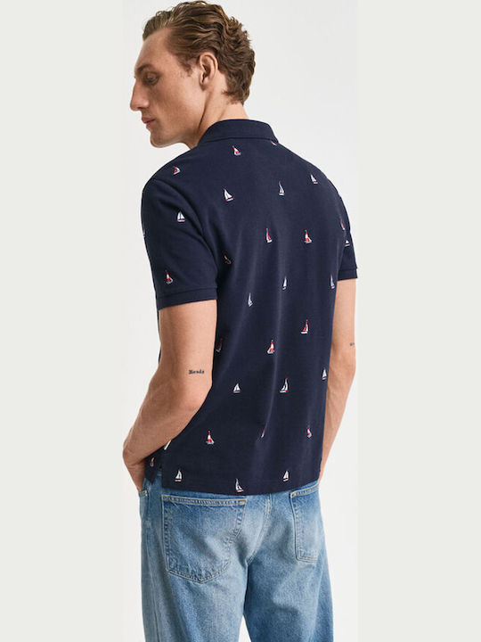 Polo T-shirt Navy Μπλε