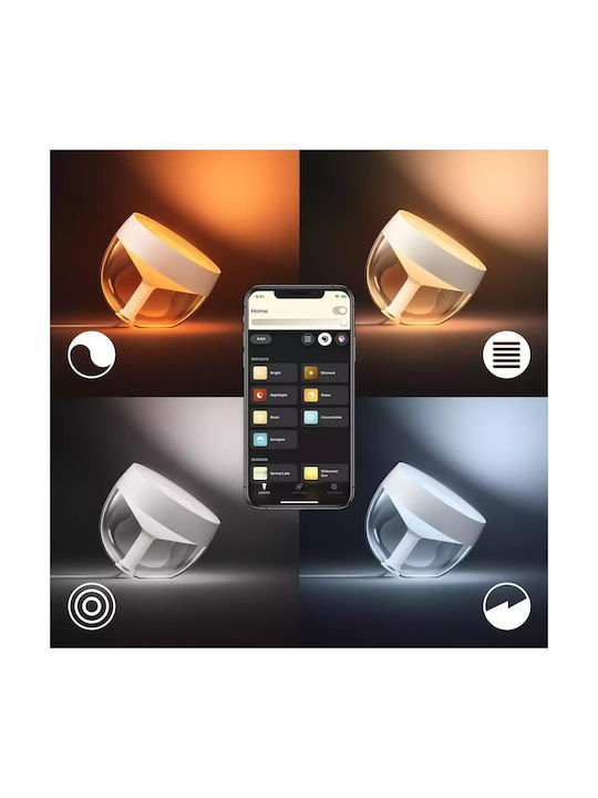 Philips Smart Διακοσμητικό Φωτιστικό LED Ρυθμιζόμενο Λευκό 19.4εκ.
