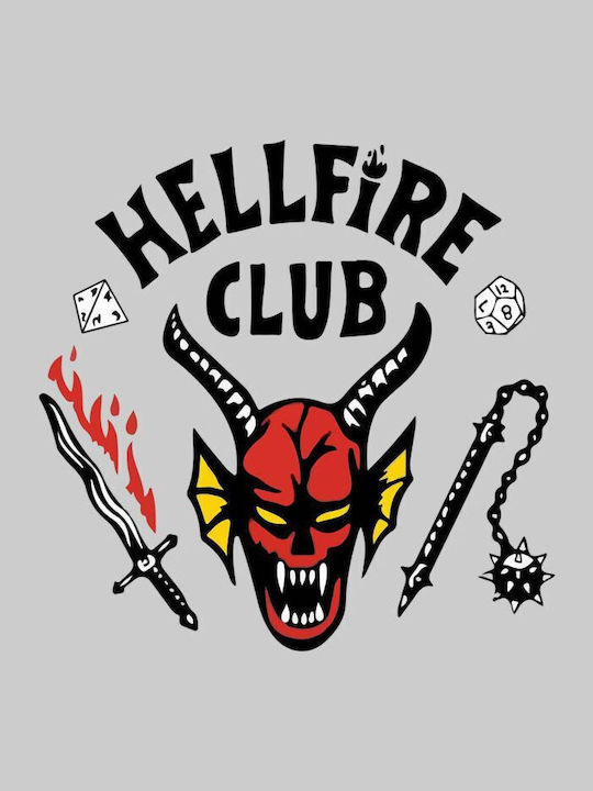 TKT Stranger Things Φούτερ Hellfire Club Μαύρο TKT Stranger Things Φούτερ Hellfire Club Μαύρο