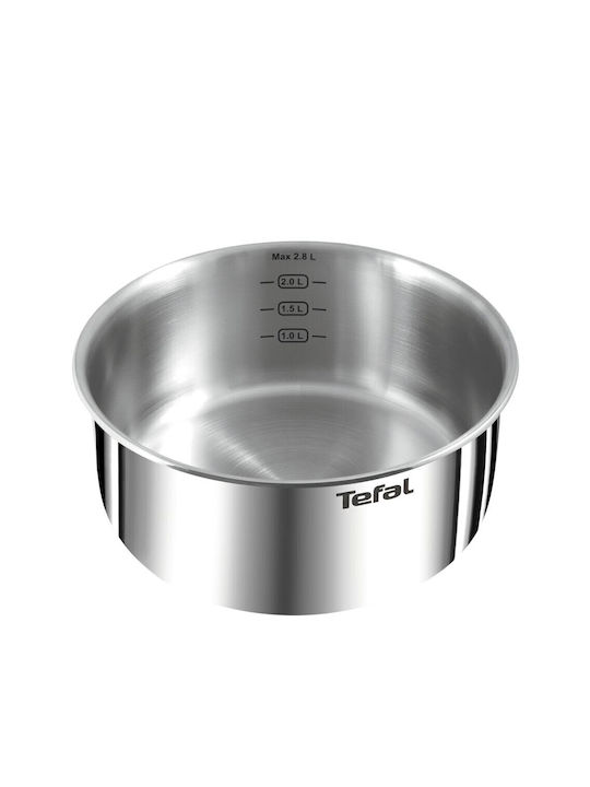 Tefal Ingenio Emotion Pots Set of Stainless Steel with No Coating Silver 4pcs