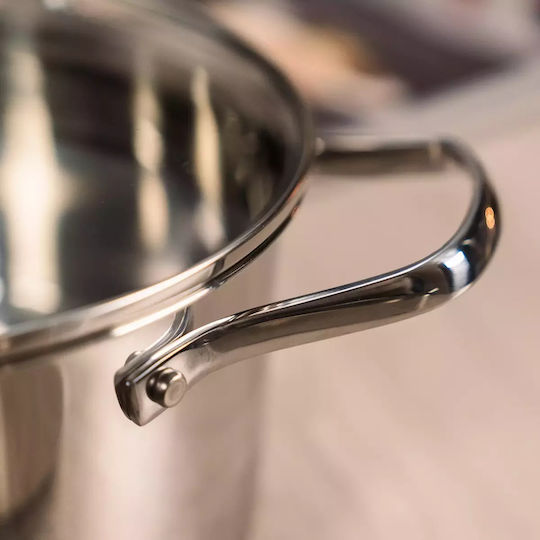 Tefal Daily Cook Pots Set Made of Stainless Steel Silver with Non-Stick Coating 5 Pieces