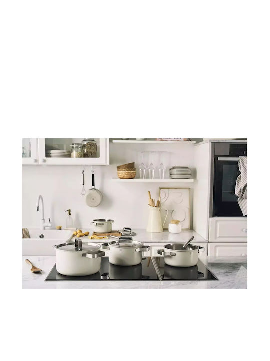 Zwilling J.A. Henckels Pure Σετ Μαγειρικά Σκεύη από Ανοξείδωτο Ατσάλι Beige 9τμχ