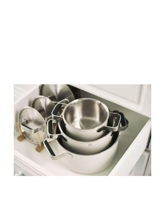 Zwilling J.A. Henckels Pure Σετ Μαγειρικά Σκεύη από Ανοξείδωτο Ατσάλι Beige 9τμχ