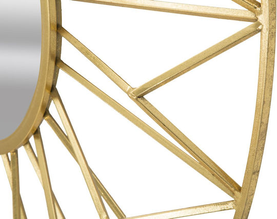 Mauro F Wandspiegel mit Gold Metallisch Rahmen Durchmesser 107cm 1Stück