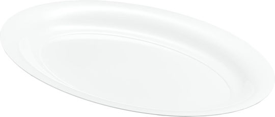 Servierplatte Oval Kunststoff Weiß 40x27.5cm 1Stück