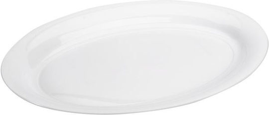 Platou de Servire Oval Plastic Albă 40x27.5buc 1buc