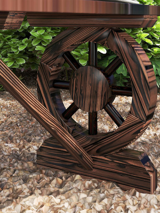 Bench Outdoor Wooden 120x29x39cm