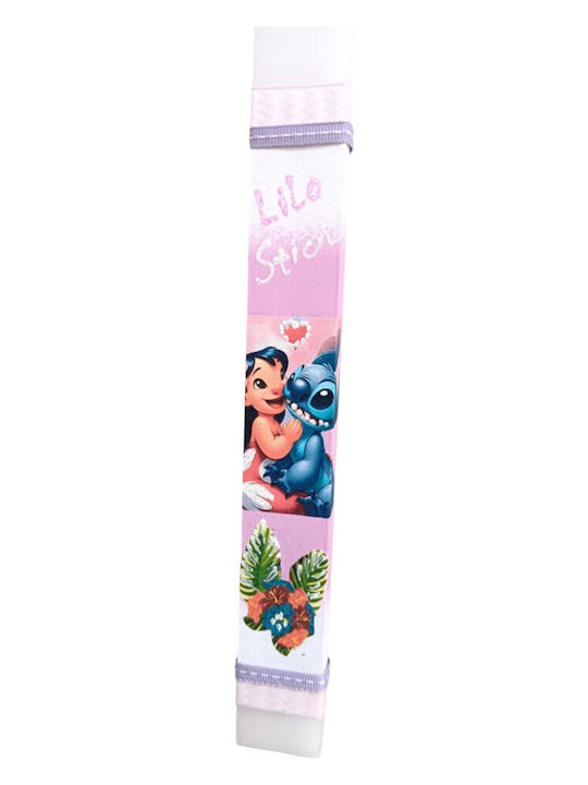Kinder-Osterkerze Lilo & Stitch Rosa Flachwachs 28x3cm