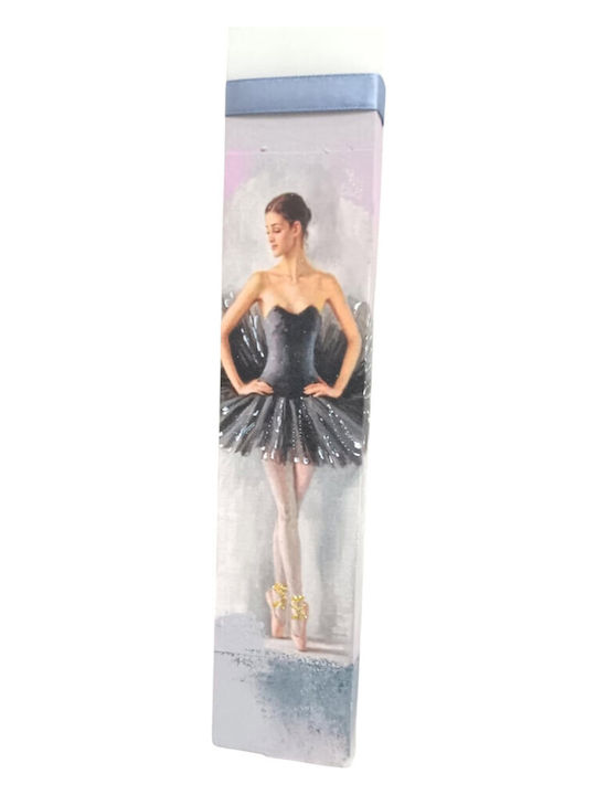Easter Candle Ballerina Design Black Dress Flat Candle 25x5x1.5cm