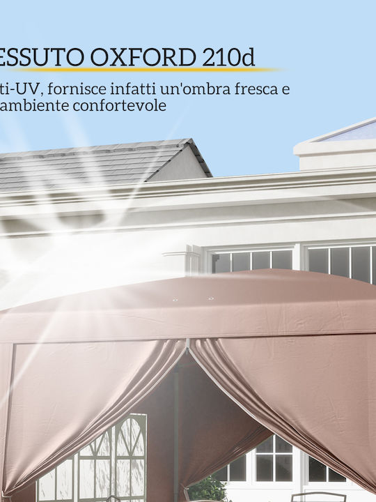 Outsunny Chioșc pliabil Grădină Maro x3m