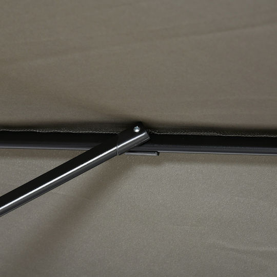 Squared Aluminum Grey Parasol 2.5x2.5m