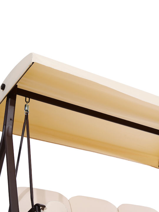 Κούνια με Βάση 3 Θέσεων Μεταλλική Μ207xΠ120.5xΥ174cm Μπεζ Κούνια με Βάση 3 Θέσεων Μεταλλική Μ207xΠ120.5xΥ174cm Μπεζ