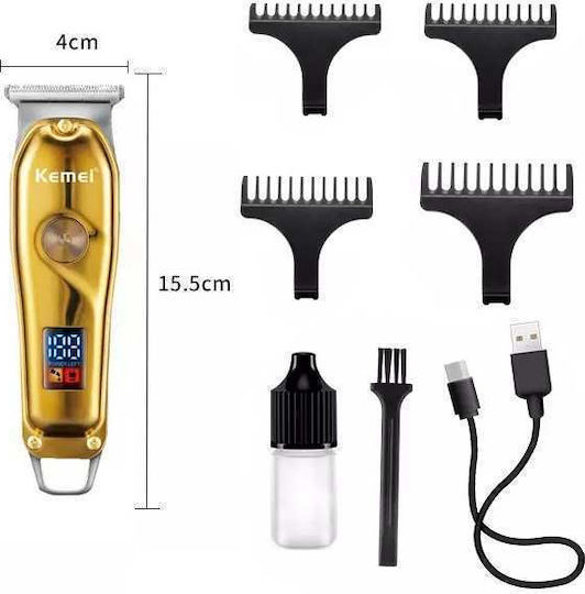 Kemei Rechargeable Hair Clipper Gold KM-427