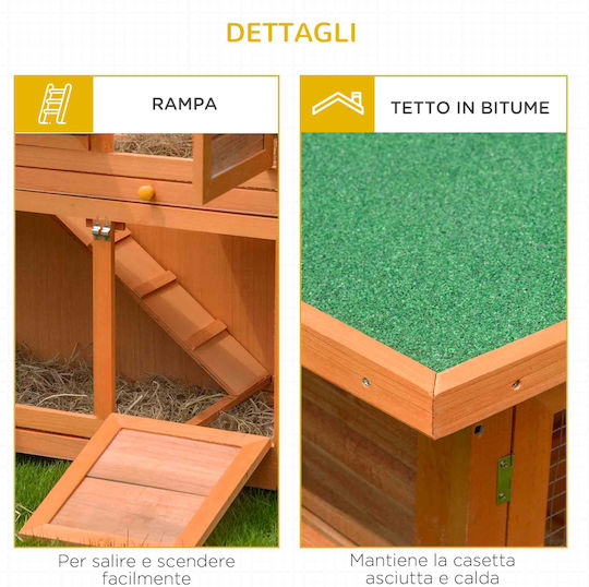 Pawhut Cușcă pentru Rozătoare 122x48x100cm