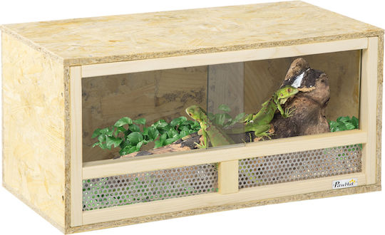 Pawhut Ενυδρείο Ερπετών Terrarium 60x29.5x29.5cm