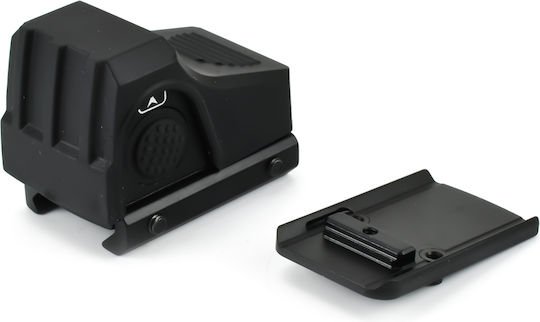 Мини оптичен мерник с червена точка за Glock и еърсофт оръжия 20 мм монтаж OEM 1601 DD02K – Черен