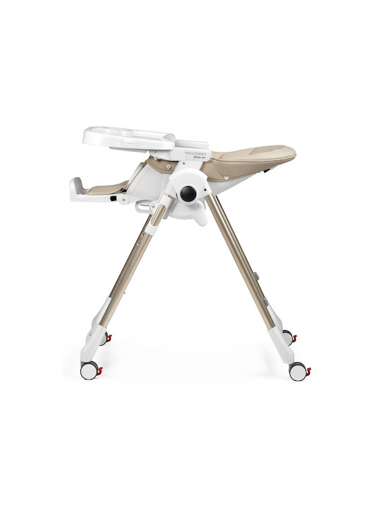 Peg Perego Prima Pappa Αναδιπλούμενο Καρεκλάκι Φαγητού 2 in 1 Μπεζ