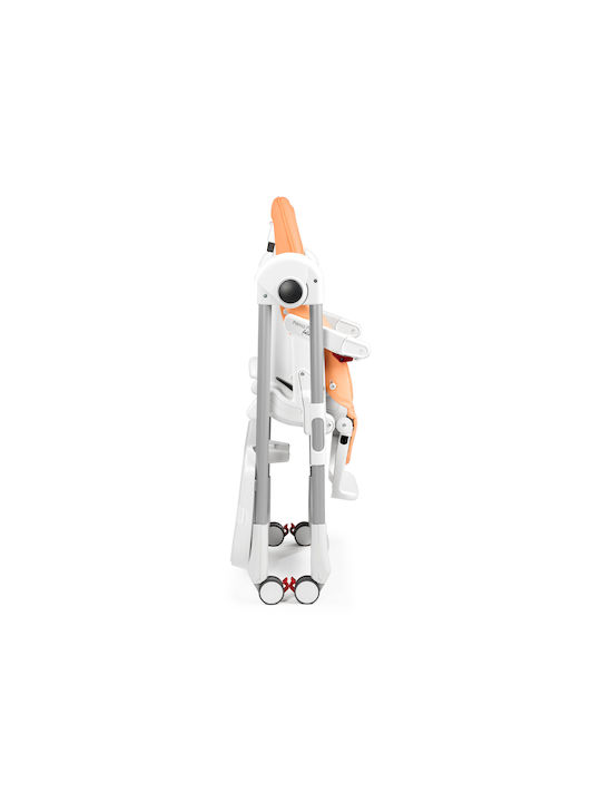 Peg Perego Prima Pappa Klappbarer Baby Hochstuhl mit Höhenverstellbar Orange