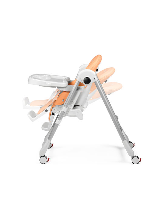 Peg Perego Prima Pappa Klappbarer Baby Hochstuhl mit Höhenverstellbar Orange