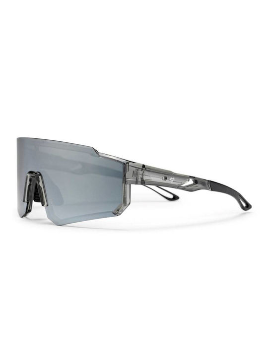 Chpo Sunglasses with Gray Plastic Frame and Silver Mirror Lens 16134IB