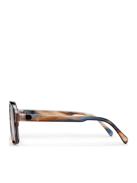 Chpo Unisex Sunglasses with Gray Plastic Frame and Brown Lens 16135DA