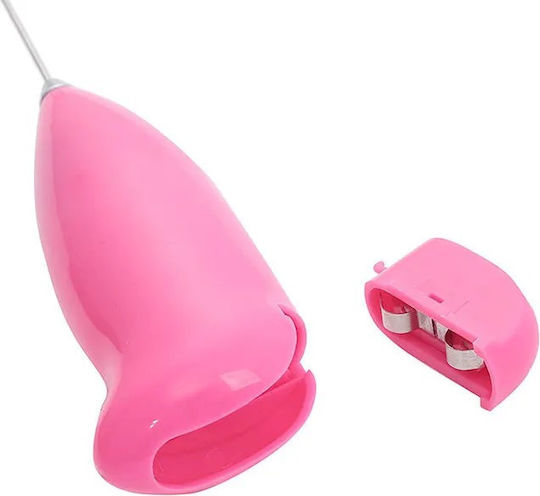 Elektrischer Mixer Milchaufschäumer Cappuccino Kaffee Kabellos Farbe Rosa Abyz
