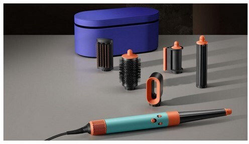 Dyson HS08 Airwrap i.d Straight + Wavy Electric Hair Brush with Air for Hair Straightening and Curls 1300W Patina/Topaz