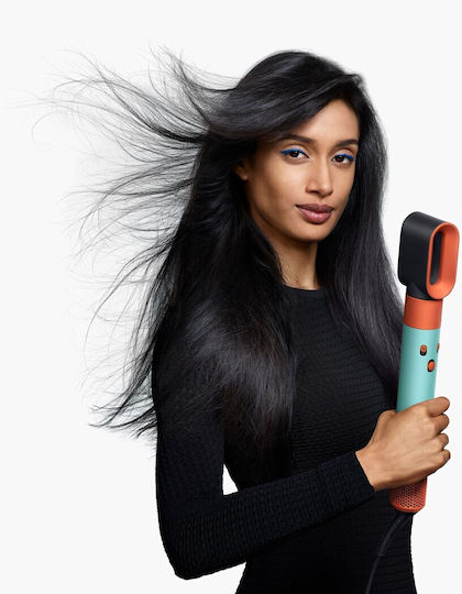 Dyson HS08 Airwrap i.d Straight + Wavy Electric Hair Brush with Air for Hair Straightening and Curls 1300W Patina/Topaz