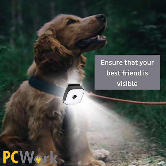 Pcwork Презареждащ се Челник LED IPX4 с Максимална Яркост 200лм Червен