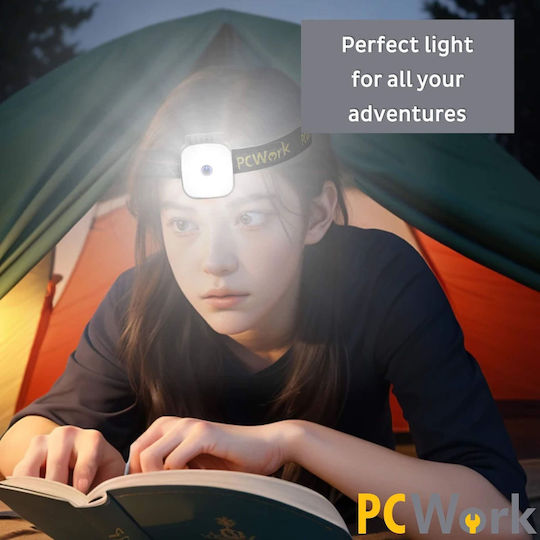 Pcwork Презареждащ се Челник LED IPX4 с Максимална Яркост 200лм Червен