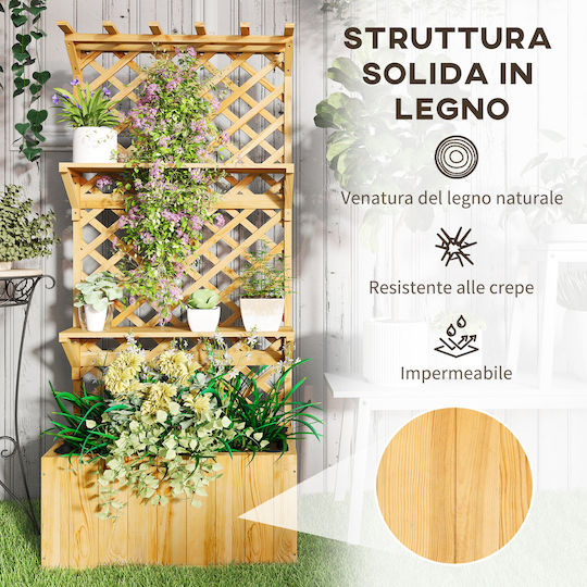 Outsunny Planter Box Wooden 76x33x177cm.
