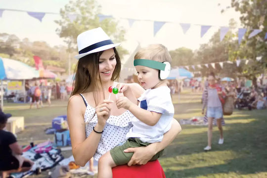 Alecto Baby Детски Слушалки в Бял Цвят 2 Бройки