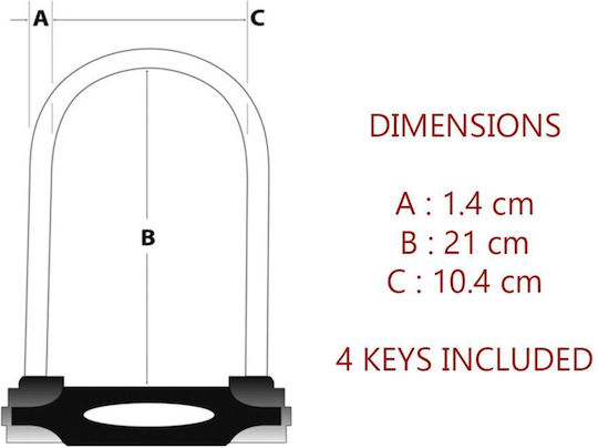 Master Lock Motorcycle Shackle Lock in Gray