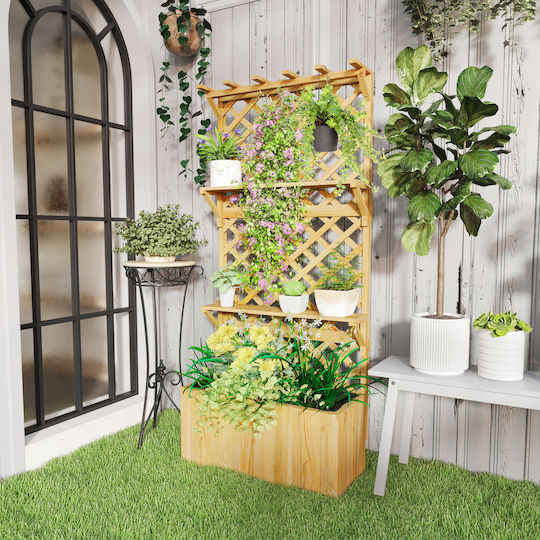 Outsunny Planter Box Wooden 76x33x177cm.